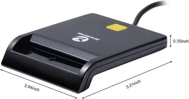 Alt view image 6 of 7 - ZOWEETEK Smart Card Reader DOD Military USB Common Access CAC, Compatible with Windows, Mac OS and Linux