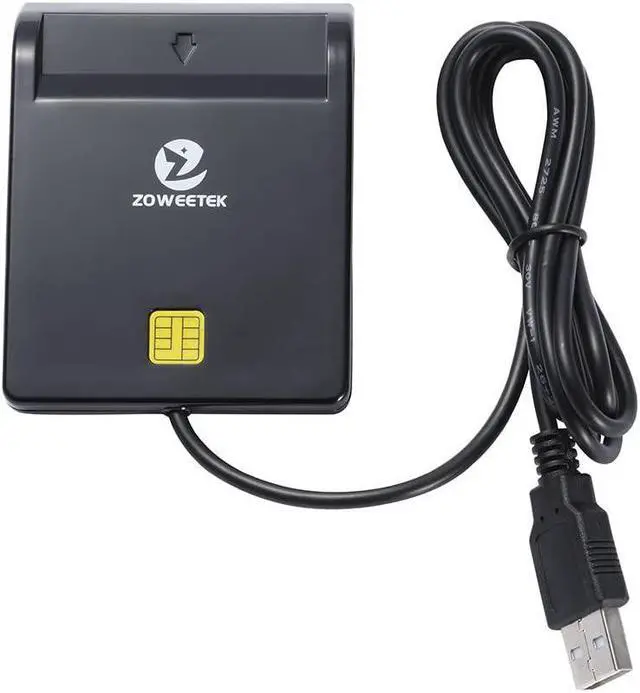 Alt view image 4 of 7 - ZOWEETEK Smart Card Reader DOD Military USB Common Access CAC, Compatible with Windows, Mac OS and Linux