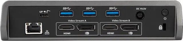 Alt view image 3 of 5 - Targus USB-C Universal Dual Video 4K Laptop Docking Station with Charging Power, Audio, & 4 USB Ports for PC, Mac, & Android (DOCK180USZ)