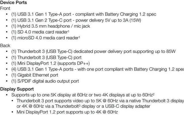 Alt view image 3 of 5 - OWC 14-Port Thunderbolt Dock, 85W charging, (2) Thunderbolt 40 Gb/s (USB-C), (5) USB 3.2 Type-A, USB 3.2 (10Gb/s) Type-C, Mini DisplayPort, GbE, Audio, Single 5K or Dual 4K Displays, cable, For Mac/PC