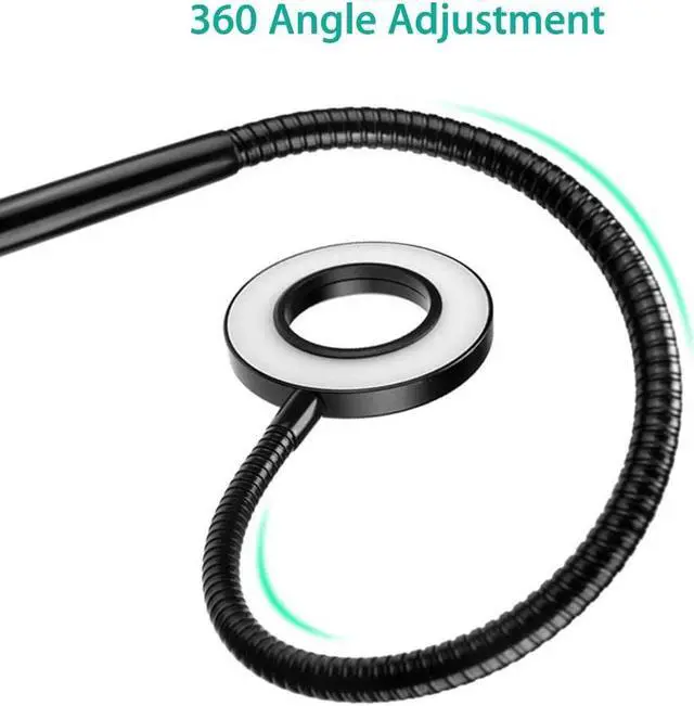 Alt view image 4 of 7 - 3.5 Inch Dual Selfie Ring Light with Moible Phone & Webcam Holder, 3-Light Modes, 10 Brightness Levels, 2020 NexiGo LED Ringlight with Tripod Stand, for Live Streaming Makeup Video Conference