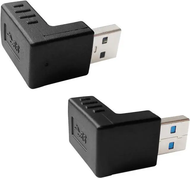 Alt view image 4 of 5 - USB 3.0 Male to Female Right Angle Adapter 90 Degree USB Upward and Downward Connector