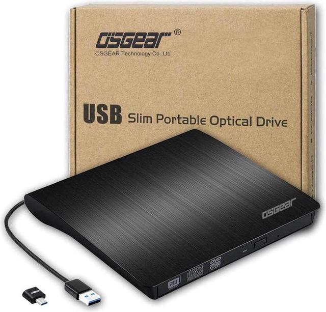 OSGEAR USB 3.0 Type C External 8X DVDRW DVD CD RW ROM Burner