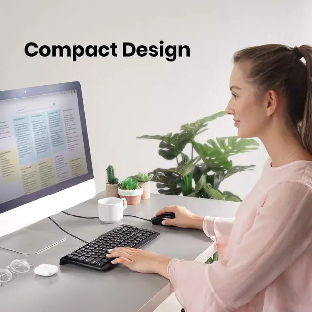 Alt view image 14 of 14 - Perixx PERIBOARD-407B US, Wired USB Mini Keyboard with 11 Hot Keys - Glossy Black - US English Layout