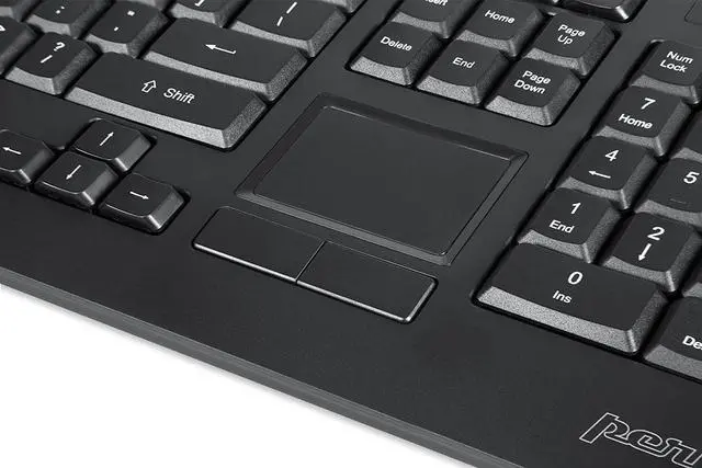 Alt view image 2 of 6 - Perixx PERIBOARD-513II Wired USB Keyboard with Touchpad, Membrane Key Trackpad Keyboard with 10 Hot Keys, Black, Full US Layout
