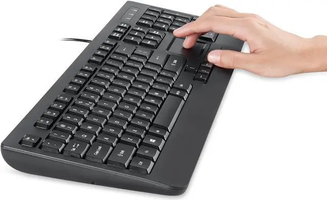 Alt view image 3 of 6 - Perixx PERIBOARD-513II Wired USB Keyboard with Touchpad, Membrane Key Trackpad Keyboard with 10 Hot Keys, Black, Full US Layout
