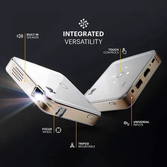 Alt view image 2 of 5 - KODAK Luma 150 Ultra Mini Pocket Pico Projector - Built in Rechargeable Battery & Speaker, 1080P Support Portable Wireless LED DLP Movie & Video Travel Projector, connects to iPhone and Android