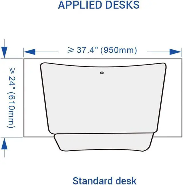 Alt view image 6 of 6 - FlexiSpot Height Adjustable Standing Desk Converter 47 Inch Stand Up Desk Riser, Wide Black Home Office Desk for Dual Monitor Workstations (M3B)