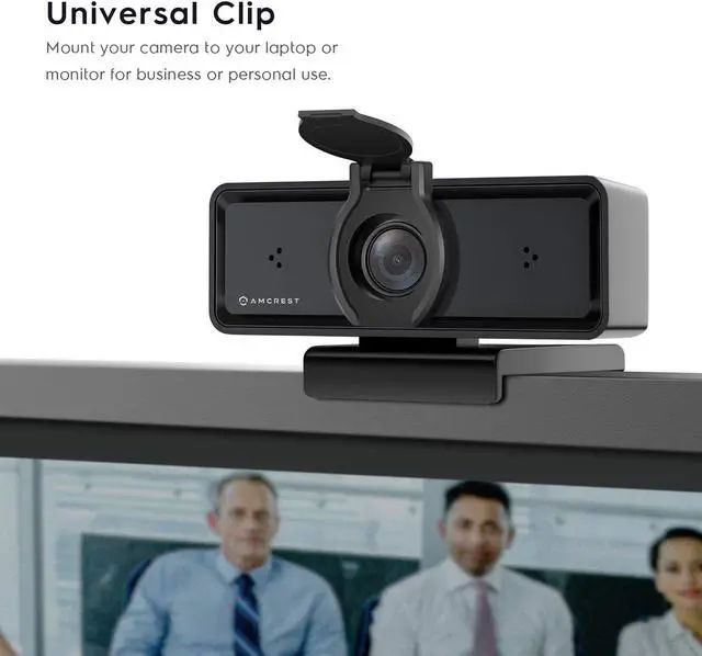 Alt view image 4 of 7 - Amcrest 1080P Webcam with Microphone & Privacy Cover, 2 Noise-Cancelling Mics, USB Webcams for Desktop/Laptop PC Computer, Web Cam for Calls, Conference, Zoom, Skype, Online Classes, Meetings AWC2198