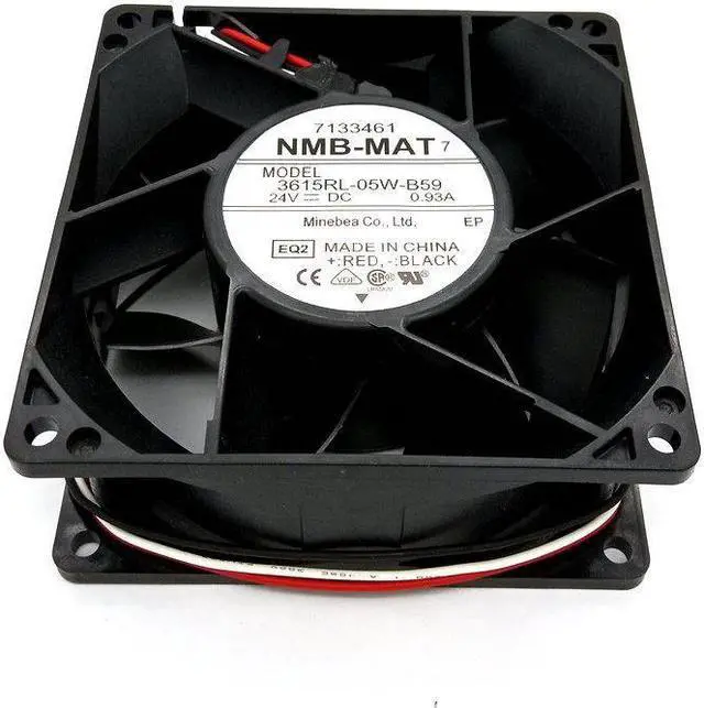 Alt view image 3 of 4 - NEW NMB 3615RL-05W-B59 EQ2 DC 24V 0.93A 3-wire 90x90x38mm Server Cooler Fan