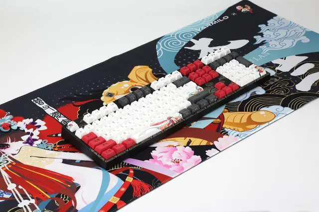 Alt view image 6 of 7 - Varmilo Extra Large Mulan Beijing Opera Desk Pad/Mat with Stitched Edges  Mouse Pad