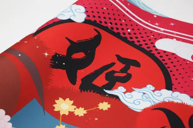 Alt view image 4 of 8 - Varmilo Extra Large Consort Yu Beijing Opera Desk Pad/Mat with Stitched Edges Mouse Pad