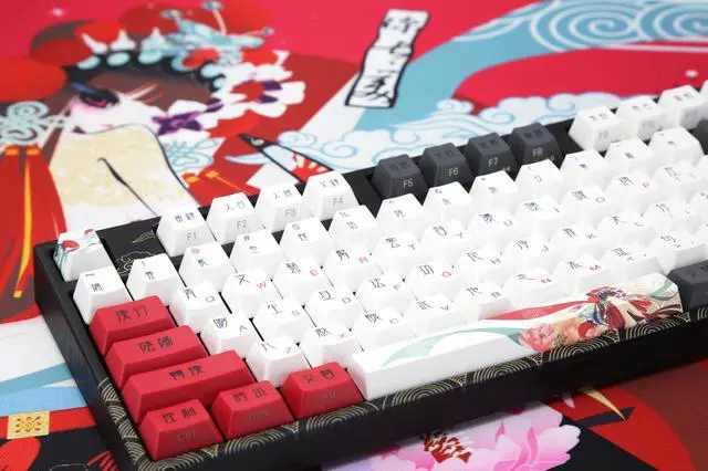 Alt view image 7 of 8 - Varmilo Extra Large Consort Yu Beijing Opera Desk Pad/Mat with Stitched Edges Mouse Pad