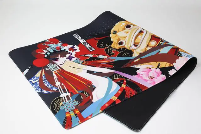 Alt view image 3 of 7 - Varmilo Extra Large Mulan Beijing Opera Desk Pad/Mat with Stitched Edges  Mouse Pad