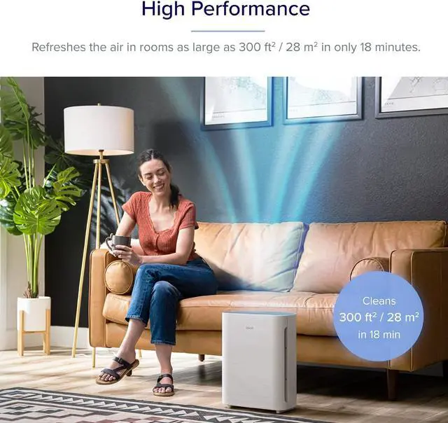 Alt view image 2 of 7 - LEVOIT Air Purifier for Home Large Room, H13 True HEPA Filter Cleaner with Washable Filter for Allergies and Pets, Smokers, Mold, Pollen, Dust, Quiet Odor Eliminators for Bedroom, Vital 100 (White)