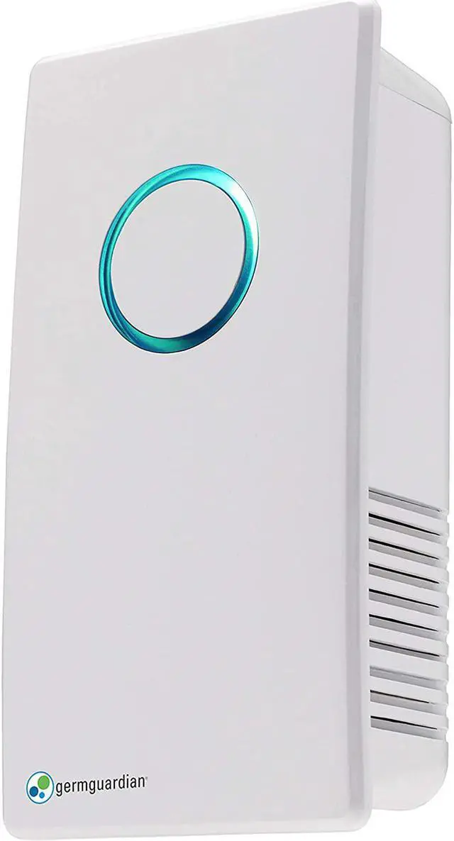 Main image of Germ Guardian GG1100W 7 Pluggable Small Air Purifier, Small Room Wall Air Sanitizer, Freshens Air, UV-C Light Kills Germs, Reduces Odors From Pets, Cooking, Mold, GermGuardian, 1-Yr Wty (White)