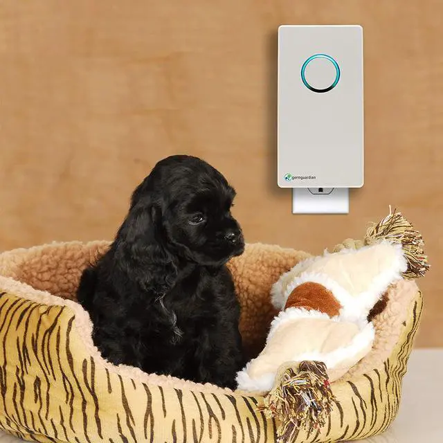 Alt view image 7 of 7 - Germ Guardian GG1100W 7 Pluggable Small Air Purifier, Small Room Wall Air Sanitizer, Freshens Air, UV-C Light Kills Germs, Reduces Odors From Pets, Cooking, Mold, GermGuardian, 1-Yr Wty (White)