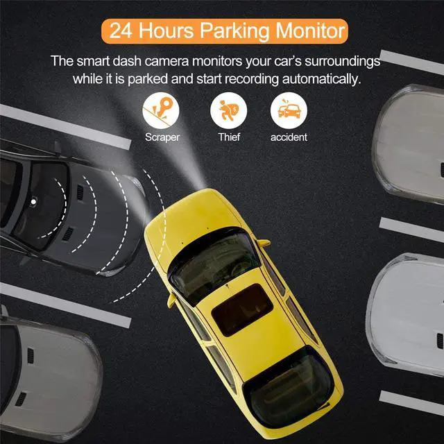 Alt view image 6 of 7 - Dash Cam for Cars Front and Rear 1080P Full HD in Car Camera Dual Lens Dashcam for Cars 170 Wide Angle with Loop Recording and G-Sensor