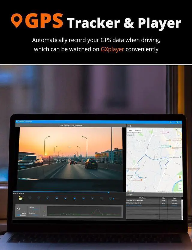 Alt view image 5 of 7 - Kingslim D4 Dual Dash Cam with Built-in WiFi GPS, Front 4K/2.5K Rear 1080P for Cars , 3" IPS Touchscreen 170° FOV Dashboard Camera with Sony Starvis Sensor, Support 256GB Max