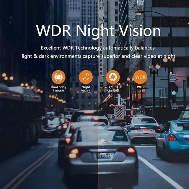 Alt view image 4 of 6 - 2021 Upgrade 4K 2160P Front & FHD 1080P+1080P Dual Dash Cam with WiFi, Front and Inside for Cars Taxi, 24H Parking Monitor, Infrared Night Vision, G-Sensor, 2.0" LCD Loop Recording Car Camera