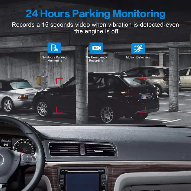 Alt view image 4 of 7 - Dash Cam Front with 32G SD Card, BOOGIIO 1080P FHD Car Driving Recorder 3' IPS Screen 170°Wide Angle Dashboard Camera Aluminum Alloy Case, WDR G-Sensor Parking Monitor Loop Recording Motion Detection