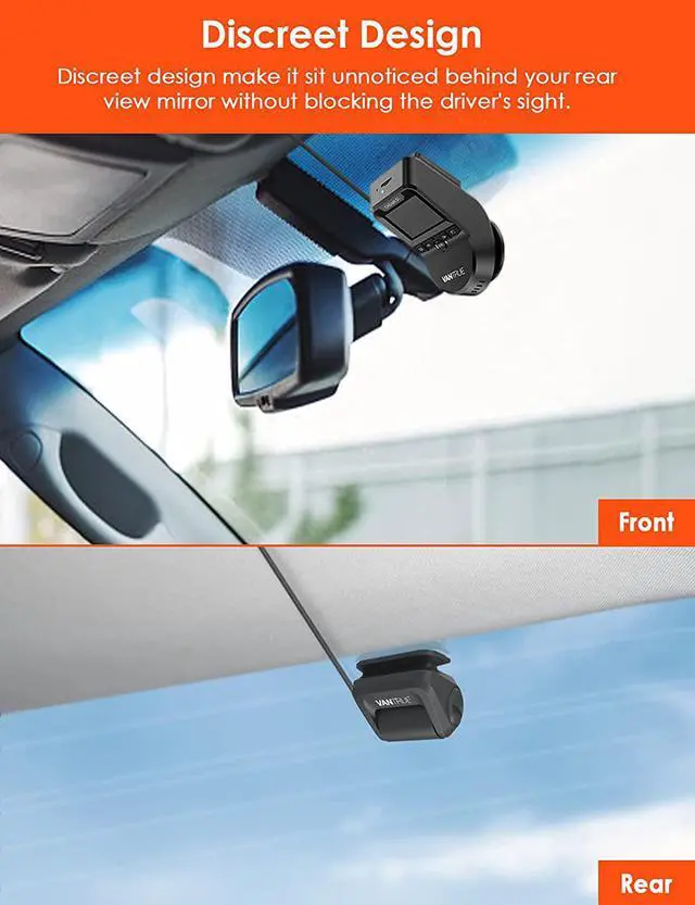 Alt view image 5 of 7 - Vantrue S1 4K Dual Dash Cam, Front and Rear 1080P GPS Dash Camera for Trucks with 24 Hours Parking Mode, Enhanced Night Vision, Motion Detection, Super Capacitor, Single Front 60fps, Support 256GB Max