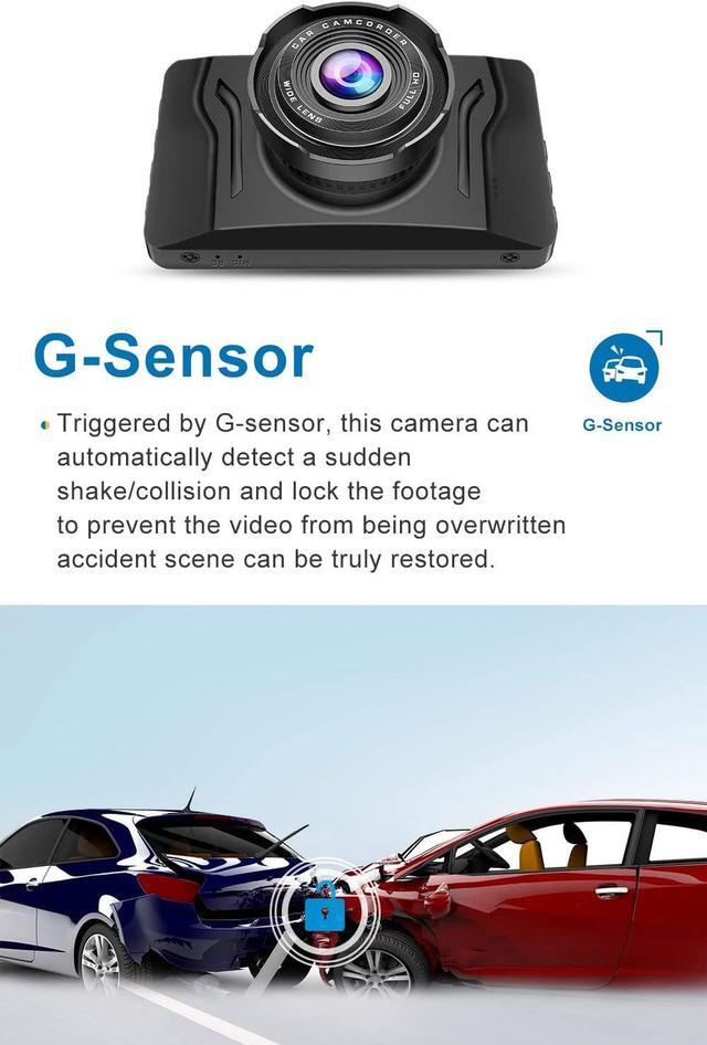 Alt view image 5 of 7 - Dash Cam for Cars 1080P FHD Car Dash Camera CHORTAU 2023 New Version Car Camera Recorder 3Inch Screen Dashboard Camera with 170° Wide Angle, Super Night Vision, WDR, Loop Recording, Parking Monitor