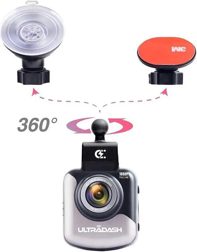 Alt view image 3 of 7 - UltraDash Dash Cam, Magnetic Charging Mount, HDR High-end Night Image Sensor, 6 Layers Glass F1.8 140 Degree Wide Angle Lens, G-Sensor, 2 Inch LCD, Super Capacitor, Loop Recording