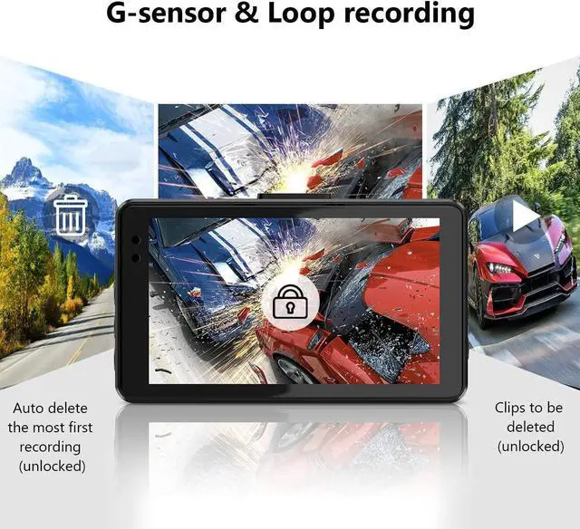 Alt view image 2 of 7 - Dash Cam Front and Rear, Dash Camera for Cars with 32G Card Super Night Vision, Car Dash Cam 1080P Dashboard Camera with G-Sensor, Parking Monitor, Loop Recording, Motion Detection Car Camera