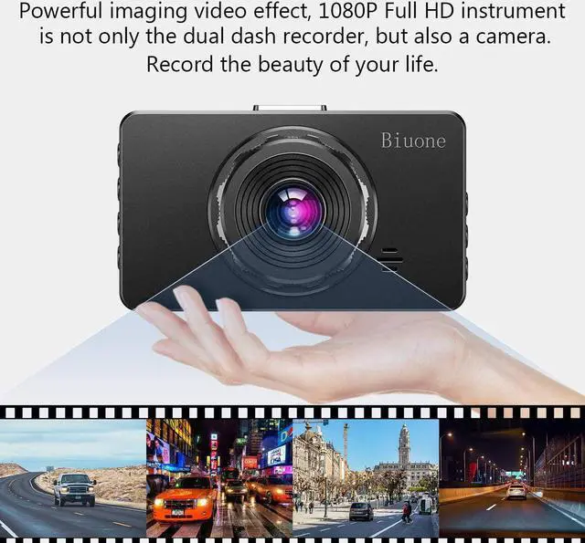 Alt view image 3 of 7 - Dash Cam Front and Rear, Dash Camera for Cars with 32G Card Super Night Vision, Car Dash Cam 1080P Dashboard Camera with G-Sensor, Parking Monitor, Loop Recording, Motion Detection Car Camera