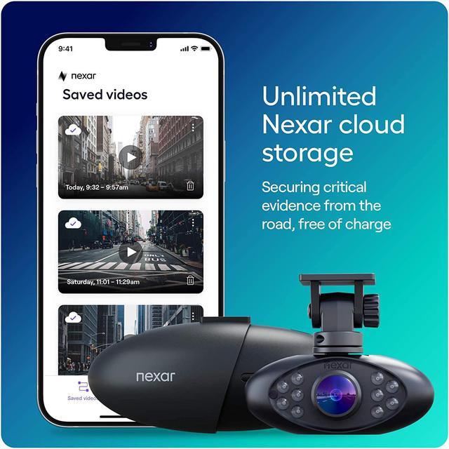 Alt view image 4 of 7 - Nexar Pro GPS, Dual Dash Cam System, New 2021 Model, SD Card Included, Road & Interior Recording, Unlimited Cloud Storage, Parking Mode, WiFi