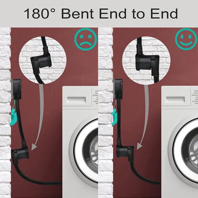 Alt view image 7 of 7 - CircleCord Dryer Adapter 4 Prong to 3 Prong, 4P Newer to 3P Older House, Convert Cord NEMA 10-30P Plug to 14-30R Receptacle, 10 AWG STW 1.5FT With Safety Ground Wire, ETL Listed