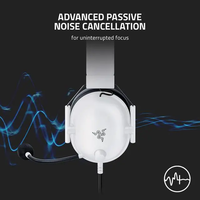 Alt view image 4 of 6 - BlackShark V2 X Gaming Headset: 7.1 Surround Sound - 50mm Drivers - Memory Foam Cushion - for PC, Mac, PS4, PS5, Switch, Xbox One, Xbox Series X|S, Mobile - 3.5mm Audio Jack - White