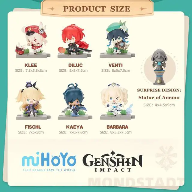 Alt view image 5 of 6 - Genshin Impact Figure - Diluc, Pertain to Battle Stance Mondstadt Edition, Decoration Ornaments Best Gift Collection Toy for Game Fan (Diluc)