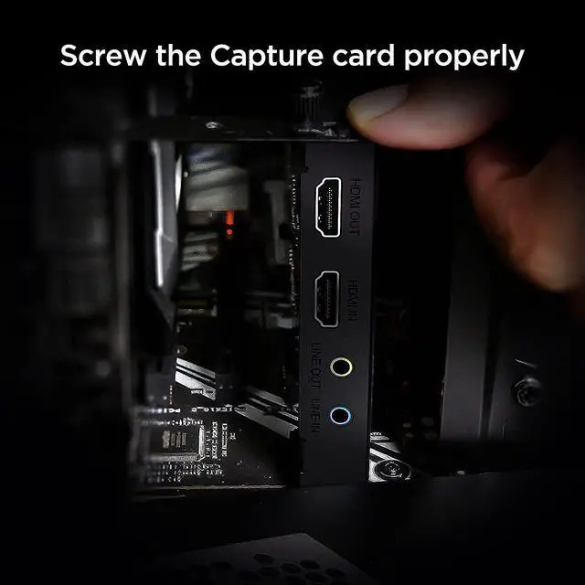Alt view image 6 of 7 - Ezcap324 PCI Capture Card, 4K HDMI Video Capture Card, Live Gamer RAW Internal PCI-Express Live Streaming and Sound Mixer Line in Audio Out for Win10 Mac OS PS4 Xbox Switch PC Game