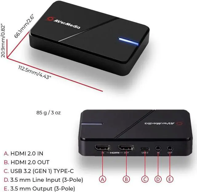 Alt view image 2 of 6 - AVerMedia GC551G2 Live Gamer Extreme 3, Plug and Play 4K Capture Card for Gaming, Content Creating and Streaming, Supports Variable Refresh Rate, 4Kp30 Capture, 4Kp60 HDR Pass-Through