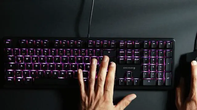 Alt view image 6 of 7 - CHERRY MX RGB Mechanical Keyboard with MX Red Silent Gold-Crosspoint Key switches for typists, Programmers, Creator, Coder, Work in The Office or at Home G80-3000N RGB (Full Size)