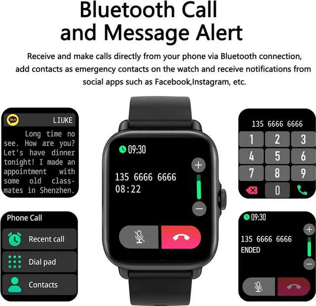 Alt view image 2 of 7 - Smart Watch (Answer/Make Call), 1.7" Smartwatch Fitness Tracker for Android and iOS Phones with Heart Rate Sleep Tracking, 28 Sport Modes, Blood Oxygen, Ai Voice Control,Fitness Watch for Women Men