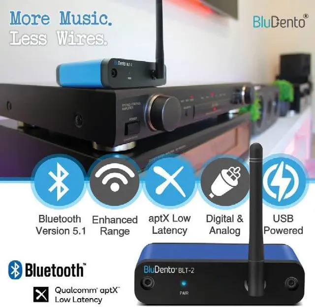 Alt view image 2 of 7 - B03Pro+ Bluetooth 5.3 Transmitter Receiver Certified LDAC for TV Home Stereo Long Range Bluetooth Extender Wireless Audio Adapter with Screen Optical RCA AUX 3.5mm Outputs/Inputs