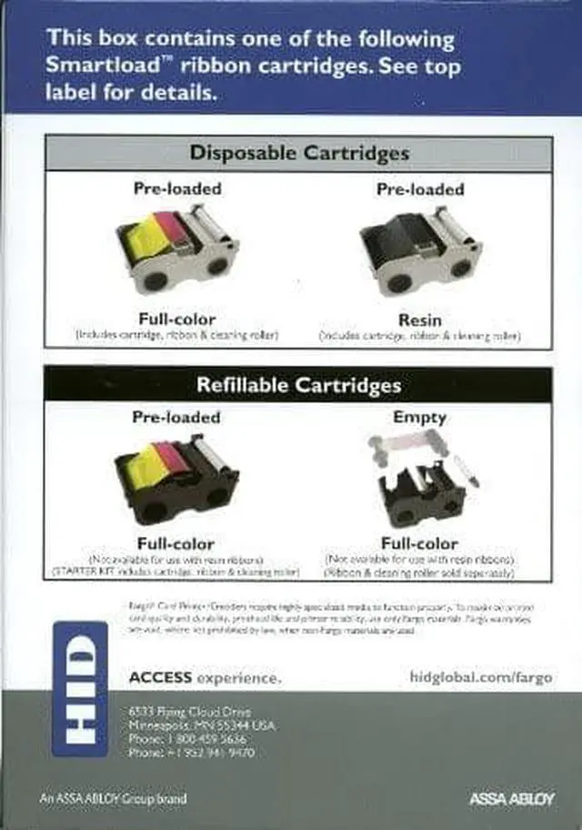 Alt view image 4 of 7 - Fargo DTC1000 Ymcko Ribbon Cartridge W/Cleaning Roller - 45000