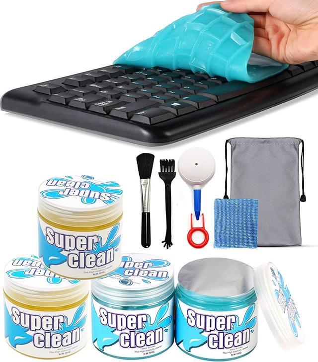 Adhjito Cleaning Gels with 6 Cleaning Kit, Car Interior Cleaner Putty for Keyboard Cleaner, PC Tablet Laptop Keyboard, Car Vents, Printers, Calculator