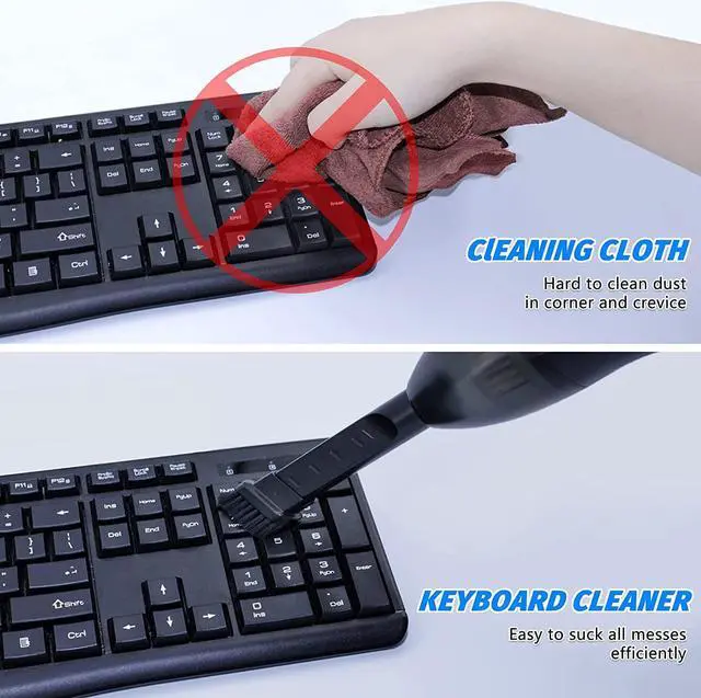 Alt view image 4 of 7 - 4.3Kpa Keyboard Vacuum Cleaner MiniHandheld Computer Vacuum Cordless for Car Laptop Sewing Machine Portable Keyboard Vac USB Desk Crumbs Dust Cleaners
