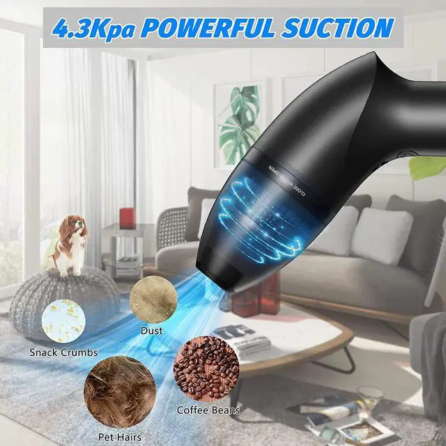Alt view image 3 of 7 - 4.3Kpa Keyboard Vacuum Cleaner MiniHandheld Computer Vacuum Cordless for Car Laptop Sewing Machine Portable Keyboard Vac USB Desk Crumbs Dust Cleaners
