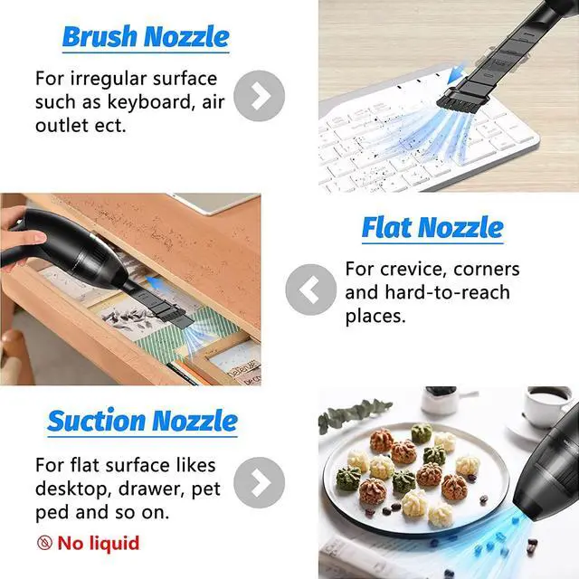 Alt view image 5 of 7 - 4.3Kpa Keyboard Vacuum Cleaner MiniHandheld Computer Vacuum Cordless for Car Laptop Sewing Machine Portable Keyboard Vac USB Desk Crumbs Dust Cleaners