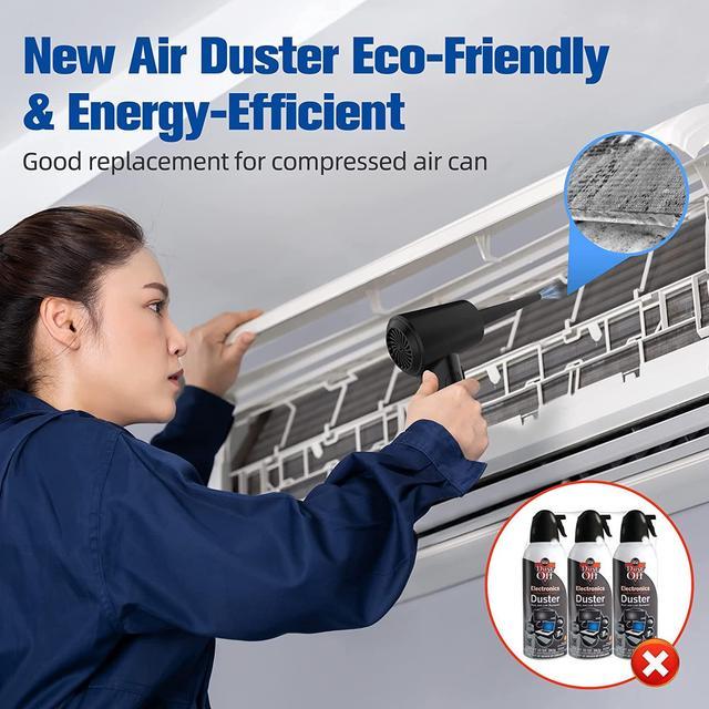 Compressed Air Duster, Cordless Duster, Keyboard Vacuum Cleaner, 51000 rpm,  3 Speeds, Powerful Compressed Air, Rechargeable 6000 mAh Battery for  Computer, Laptop, Sofa, PC and Car
