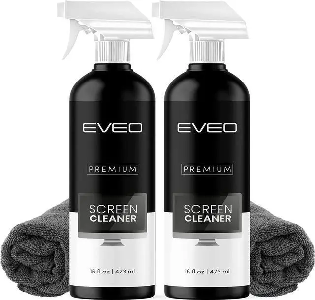 Main image of Screen Cleaner Spray (16oz x 2 Pack) - Large Screen Cleaner Bottle - TV Screen Cleaner, Computer Screen Cleaner, for Laptop, Phone, Ipad - Electronic Cleaner - Microfiber Cloth Included