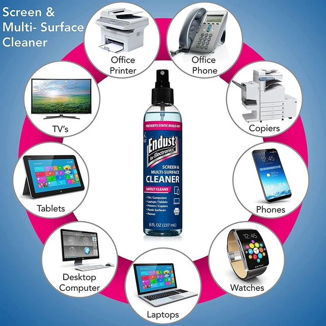 Alt view image 2 of 4 - for Electronics Screen Cleaner Spray, Electronic Anti-Static Cleaning Gel and dusting Pump Multi-Surface Spray, for Tablet, Laptop, and Computer Screens, Monitor and Keyboard, 8 oz (097000P12)