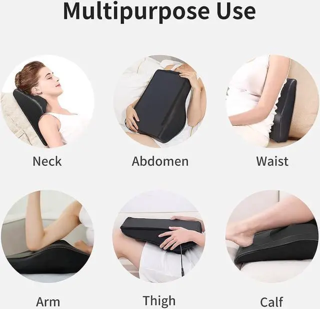 Alt view image 6 of 6 - Back Massager with Heat, Massagers for Neck and Back, 3D Kneading Massage Pillow for Back, Neck, Shoulder, Leg Pain Relief, Gifts for Men Women Mom Dad, Stress Relax at Home Office and Car