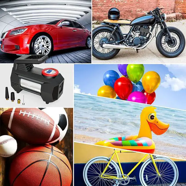 Alt view image 4 of 5 - HAUSBELL Portable Car Air Compressor, 2022 Product Upgraded Fully, Continuously Inflate 4 Tires, 12V DC Car Tire Air Pump, 150 PSI with Emergency LED Light, for Car Motorcycle Bicycle (Black)
