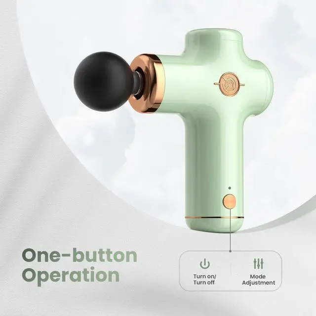 Alt view image 5 of 7 - Massage Gun Massager Portable Gifts for Women Masagesgun Deep Tissue for Percussion Muscle Back Neck Shoulder Handheld Mini (Green)